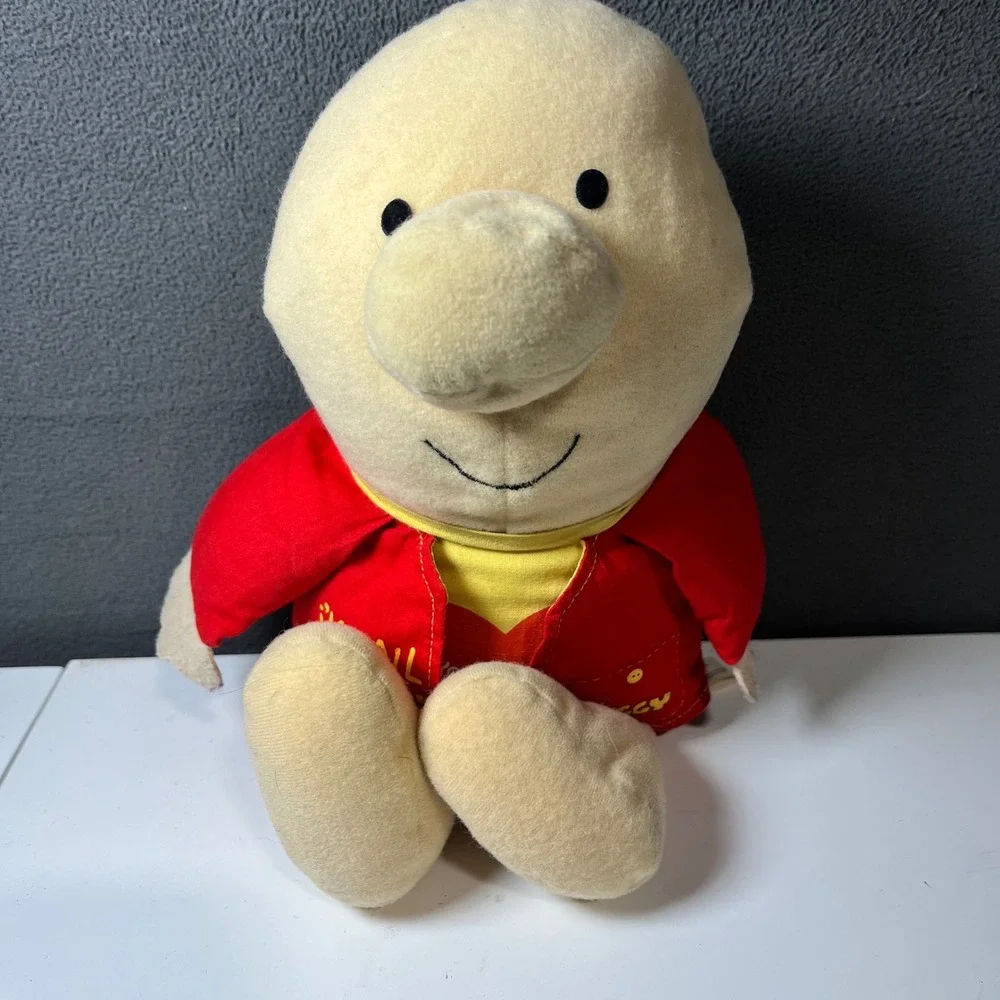 Vintage 1980 Ziggy Plush Doll Knickerbocker Tom Wilson I'm All Heart Red Jacket